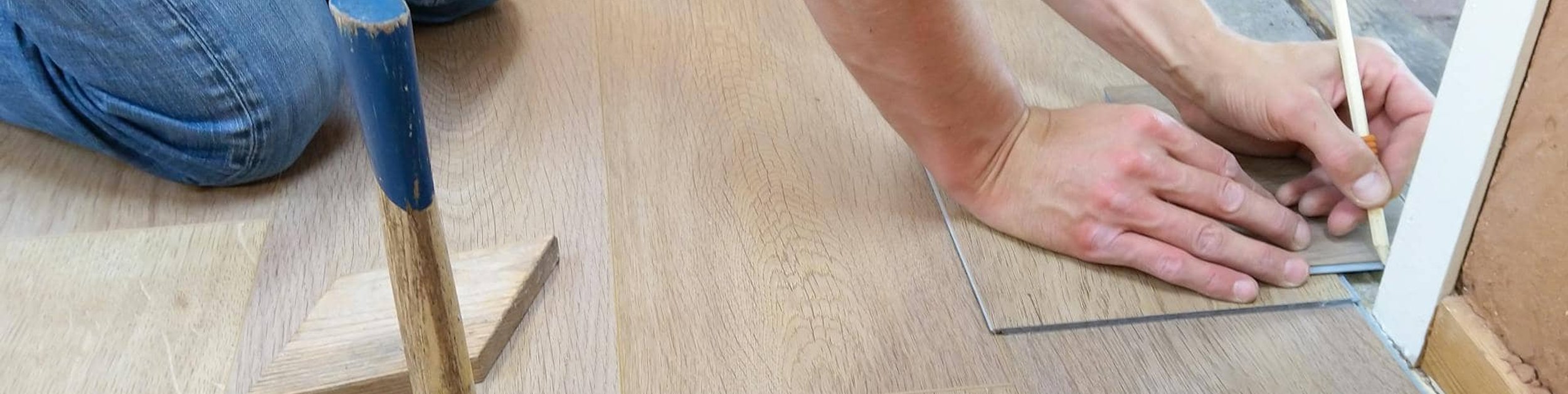 Flooring installation in progress