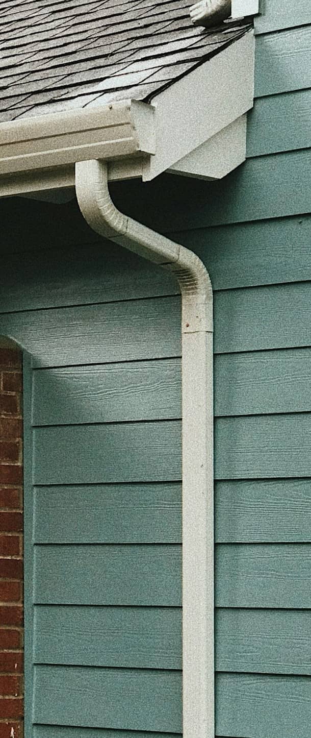 Gutter on side of house