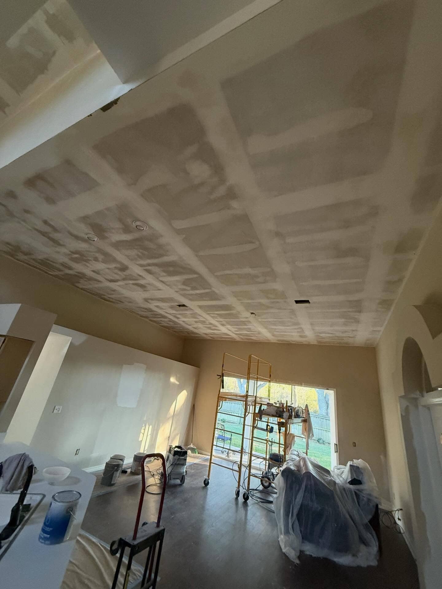 Ceiling with popcorn removed
